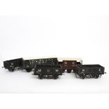 Wooden Gauge 1 Freight Stock by Various Makers, including three Scratchbuilt NE open wagons (from