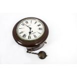 Edwardian Train Station Booking Office Dial Clock, an 8" in diameter, 30hr dial clock, in painted