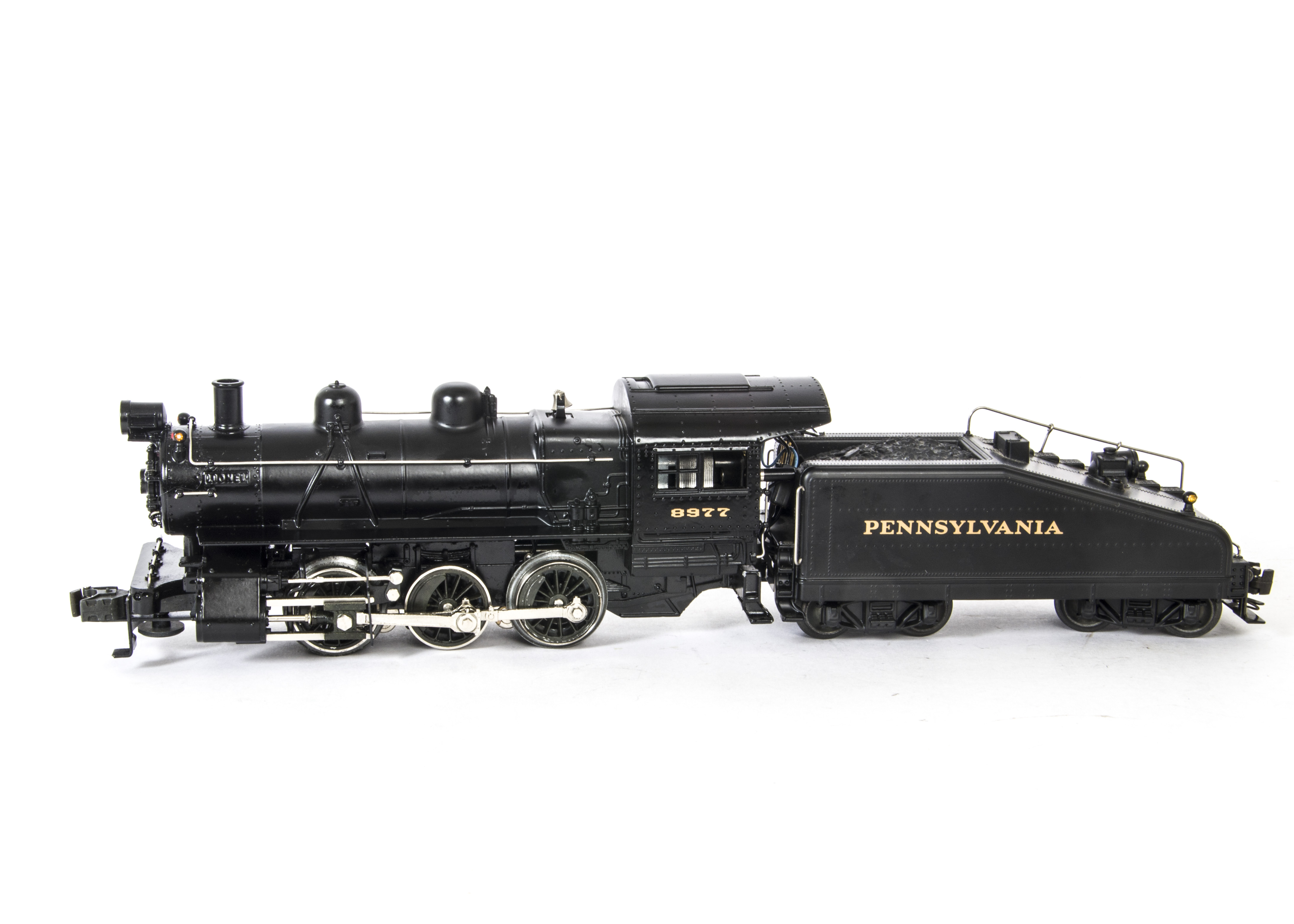 A Modern Lionel O Gauge 3-rail B6 0-6-0 Switcher Locomotive and Tender, in Pennsylvania black livery