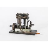 A Small Model Twin-Cylinder Marine-type Steam Engine, nicely engineered, possibly from a kit, with
