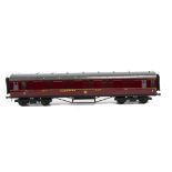 A Repainted Exley O Gauge LMS 1st/3rd Class Sleeping Car, reasonably well re-finished in LMS crimson