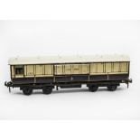 A Bassett-Lowke Gauge 1 LNWR Travelling Post Office Van, in L&NWR brown/ivory as no 1339 with