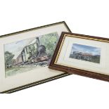 Alan Shepherd watercolour of No 6 Douglas on Tallyllyn Railway, 28 cm x 19cm, frame 42cm x 33cm,