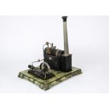 A Model Live Steam Spirit-Fired Stationary Steam Engine by Fleischmann or similar for Vedes, with