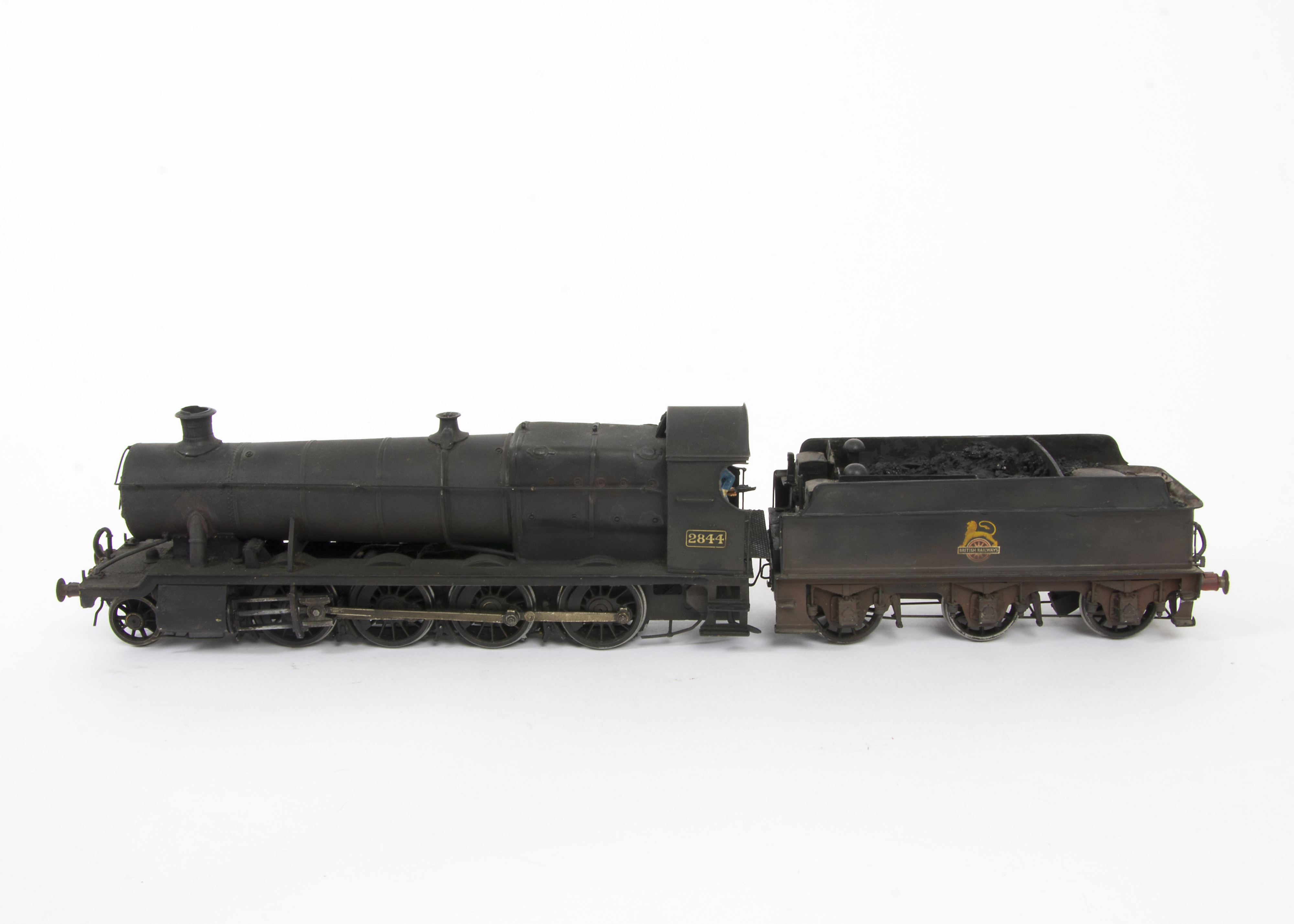 A Finescale O Gauge Ex-GWR 28xx Class 2-8-0 Locomotive and Tender from Unknown Brass Kit, apparently