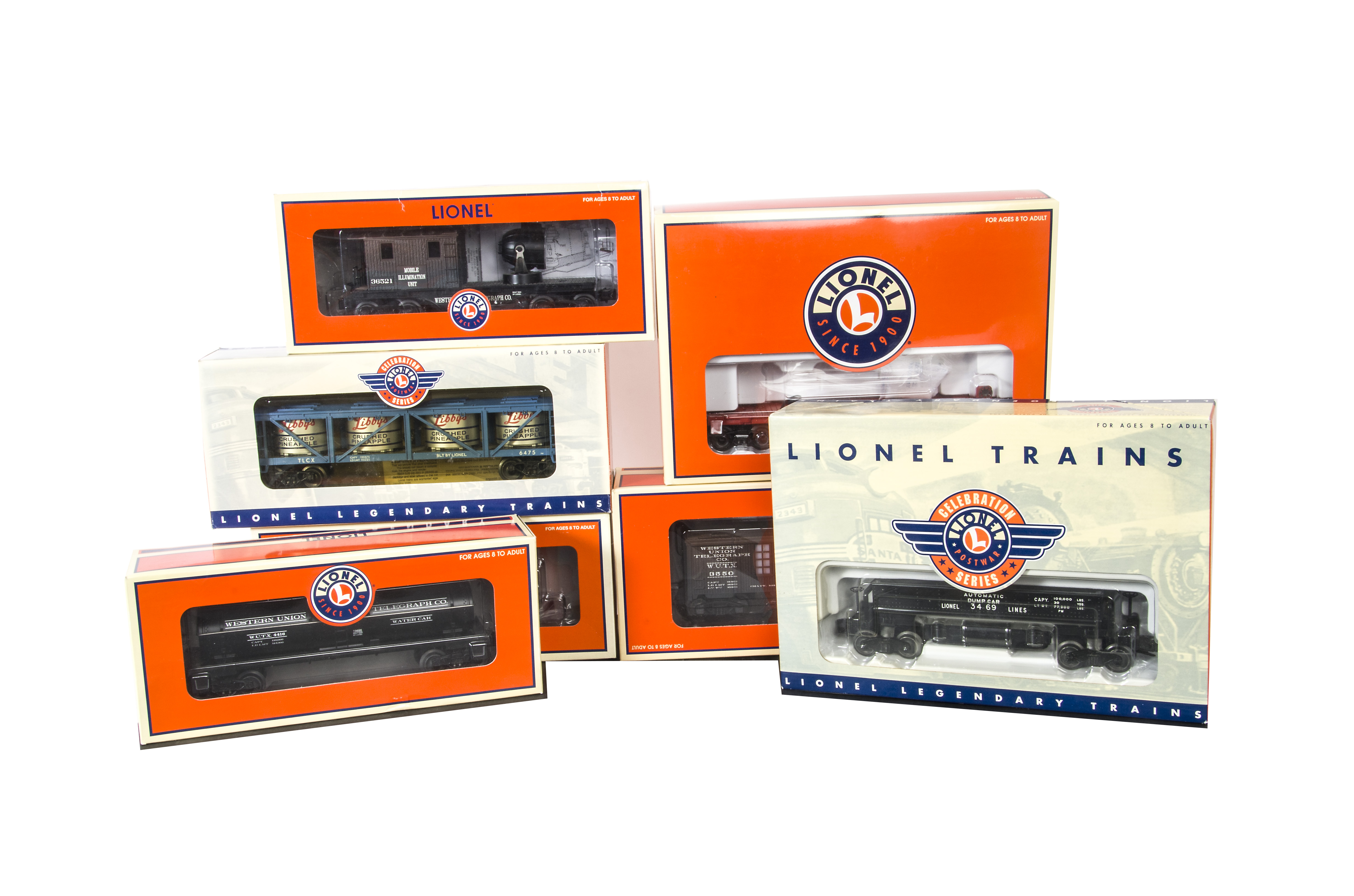 A Collection of Modern Lionel O Gauge Freight Stock, comprising Automatic Dump Car set 6-36740,