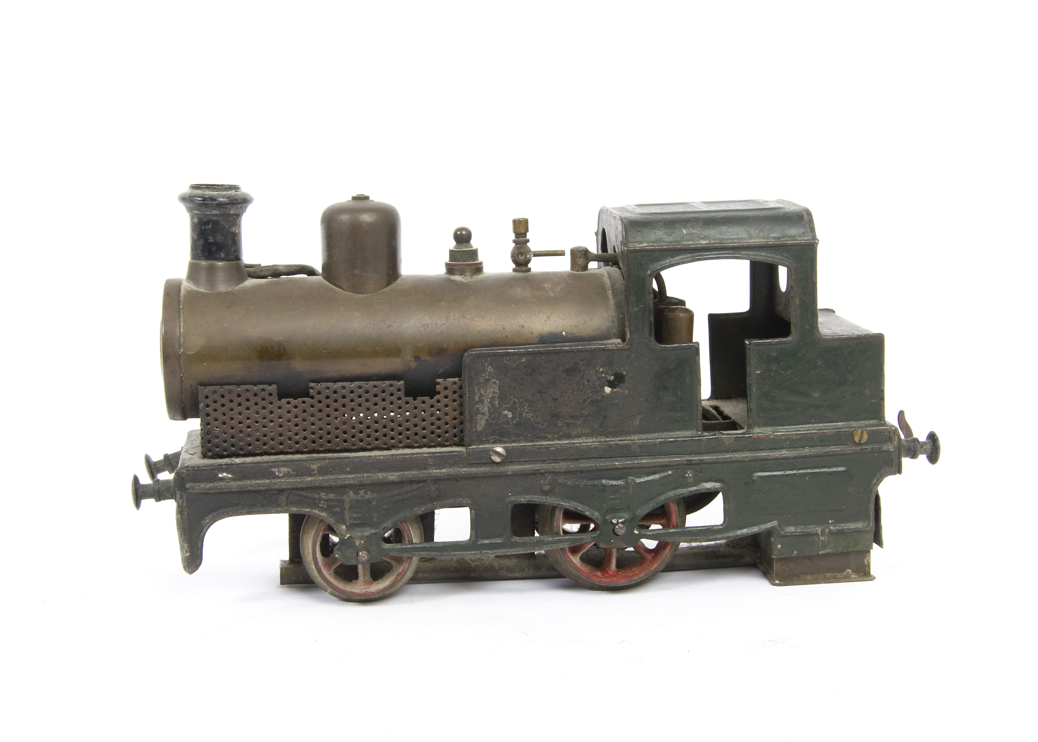 A Bing Gauge 1 Live Steam 2-2-0 Tank Locomotive, ref 30592/1, made circa 1906, repainted in dark