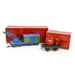 Boxed Hornby O Gauge SR Breakdown Van and Single Wine Wagon, the breakdown van, circa 1933, with