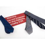 BR Ties and Warning Sign. four BR uniform ties, including Valley Lines and Intercity, together