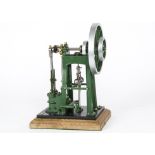 A Vertical Single-Cylinder Steam Engine, with crankshaft mounted on fabricated frame with