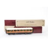 Five ACE Trains O Gauge C/4 LNER Corridor Coaches, comprising brake/3rd no 1516, 1st class car