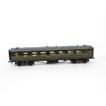 A Finescale O Gauge SR 3rd-Class Coach by Bonds or Similar, of wood construction, believed to be a