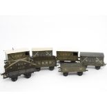 Wood and Tinplate Gauge 1 LNWR and L&Y Railway Freight Stock by Bassett-Lowke, comprising two wooden