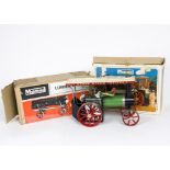 Boxed Mamod TE1A Live Steam Traction Engine and LW1 Trailer, an early 1970's example with reversible