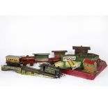 Hornby and Other O Gauge Trains, including Hornby c/w No 1 SR loco body only, G, red M1 Tender, 3 '