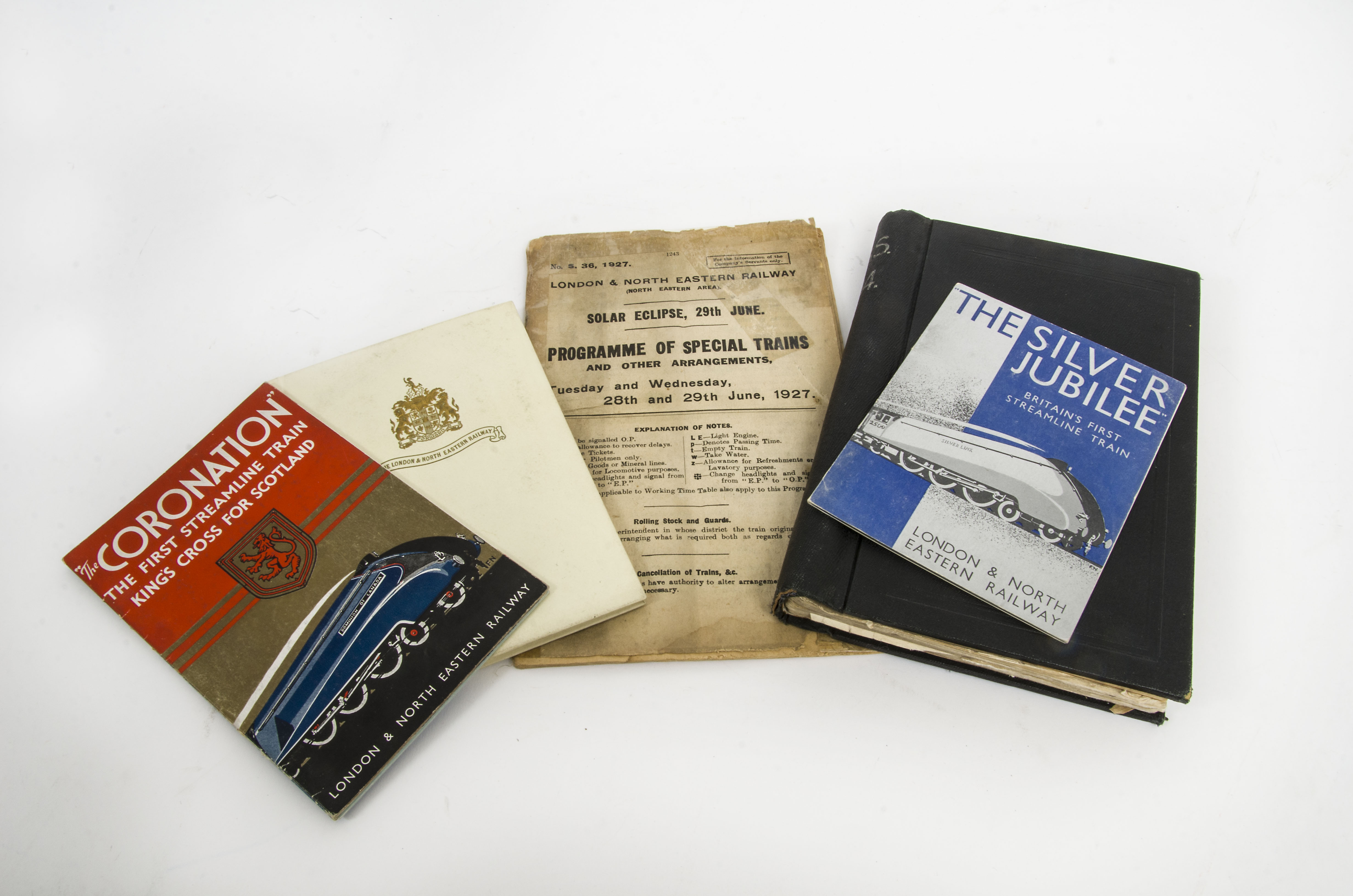 LNER Commemorative Train publications and Bassett-Lowke Catalogue, a pre-war group comprising,