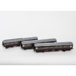 An ACE Trains O Gauge 2/3-rail C/20-B LMS 'Coronation' 3-Coach Set and Interior Detailing Kits, in