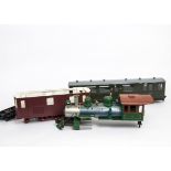 A Scratch-built G Scale Push-Pull Coach and Part-built 2-4-2 Diesel/Electric Locomotive and Other