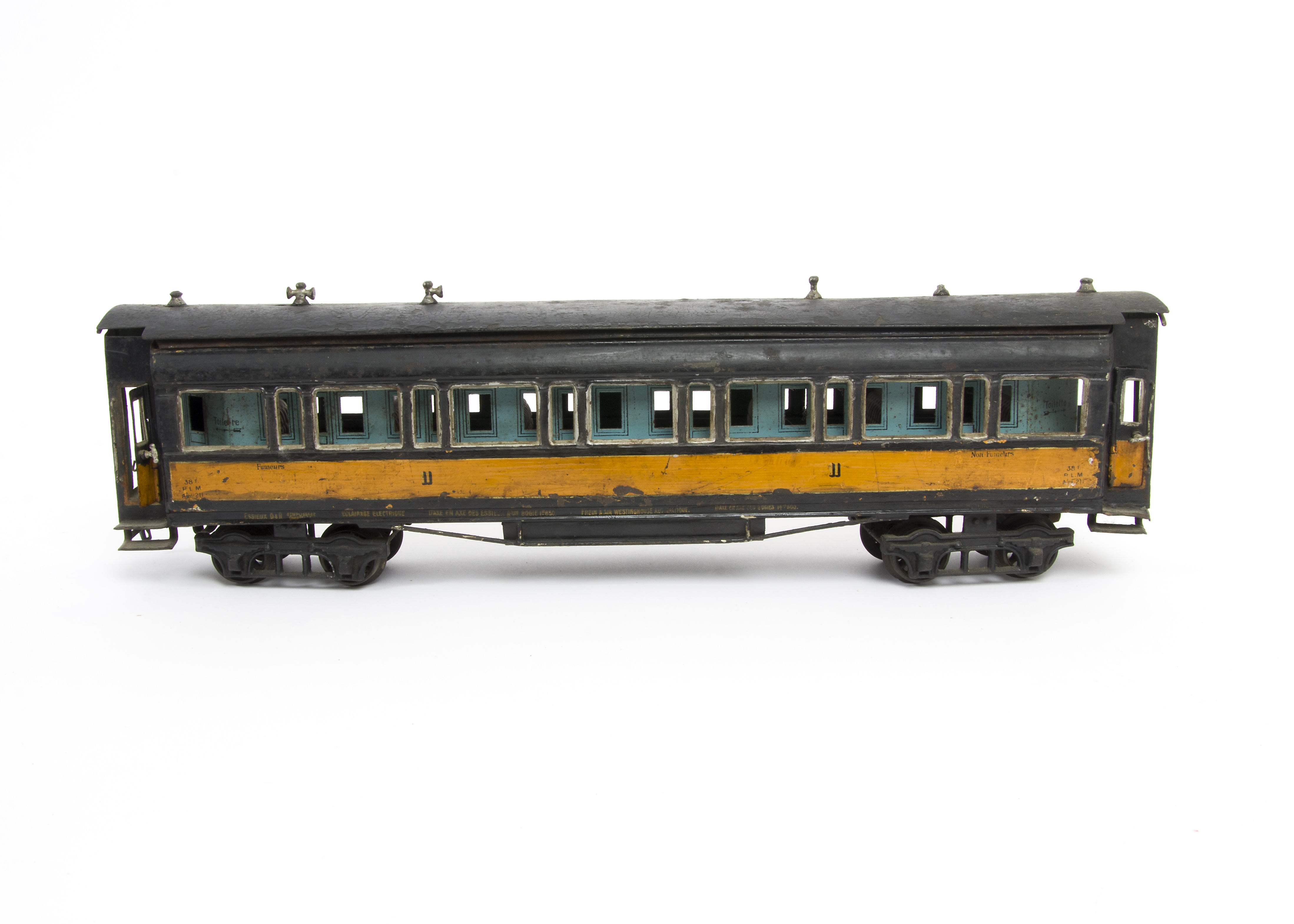 A Märklin Gauge 1 French-Market 2nd-Class 50cm-long Coach, finished in PLM black livery with