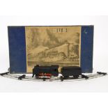 A Bub S Gauge (23mm) 2-rail Electric Train Set, with 0-4-0 German-outline Locomotive, Tender and two