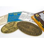 Books Plaques and Signs of Railway Interest, a modern collection, comprising two oval brass