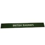 To The Trains and British Railway Signs, a duo of BR Southern enamelled signs, both white text on