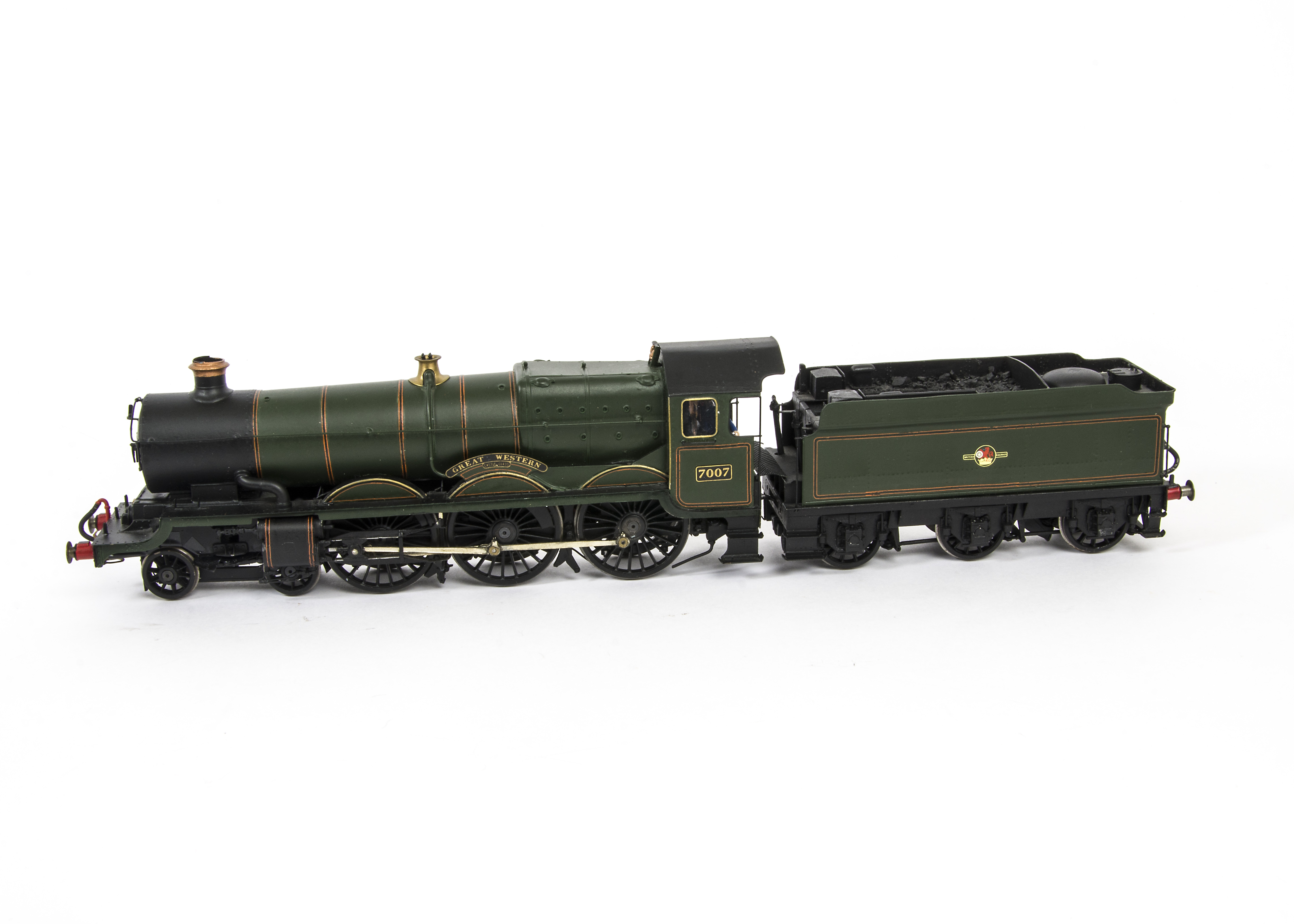 A Finescale O Gauge Kitbuilt Ex-GWR 'Castle' Class 4-6-0 Locomotive and Tender, from unknown brass