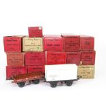 Boxed Hornby O Gauge Post-War Rolling Stock, all from the 1948-51 period, including NE goods and