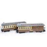 Four Repainted Bachmann G Scale American-Style Clerestorey Coaches, all neatly refinished in '