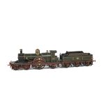 A Finescale O Gauge Great Western Railway 'Achilles' Class 4-2-2 Locomotive and Tender, nicely-