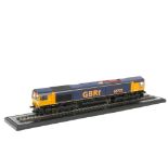 An Aristocraft G Scale UK Class 66 Diesel Locomotive and Display Track, ref 23205, in GBRf 'First'