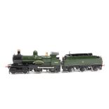 A Made-up Finescale O Gauge GWR 'Dukedog' Class Locomotive and Tender from David Andrews Kit,