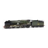 A Made-up Finescale O Gauge BR Rebuilt Bulleid 'Battle of Britain' Class Locomotive and Tender