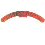 An Original Southern Railway 'Schools' Class Locomotive Nameplate 'Christ's Hospital', a cast