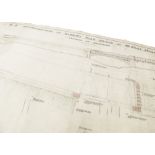Victorian GWR Cardiff Railway Plans and Others, a bound folio linen backed of plans and sections for