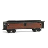 A Märklin Gauge 1 French-Market 46cm-long Mail Coach, finished in red-brown/black 'Postes et