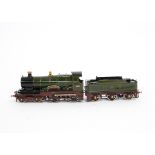 A Made-up Finescale O Gauge GWR 'City' Class Locomotive and Tender from David Andrews Kit,