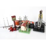 Vintage Lionel O Gauge Trackside Accessories and Equipment, including operating no 97 Coal Elevator,