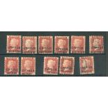 Cyprus 1881 (Feb.-June) ½d. on 1d. Plates 205, 208, 216, 218 and 220, (June) ½d. on 1d. Plates...