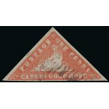 Cape of Good Hope 1861 Woodblocks 1d. brick-red with good to large margins and lightly cancelle...