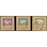 Aden 1937 ½a to 10r. set of twelve, all but 3a. tied to piece by "aden camp" cancellation for...