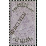 Bechuanaland 1888 1d. to £5 set of twelve handstamped "specimen", fresh mint,