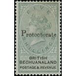 Bechuanaland 1888 "Protectorate" 5/- green and black, mint with large hinge remainder,