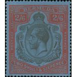 Bermuda 1924-32 2/6d. grey-black and pale orange vermilion on grey-blue, very fine mint, a han...