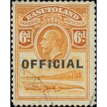 Basutoland Official 1934 6d. orange-yellow, fine used with small part Maseru c.d.s. A rare oppo...