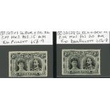 1910-13 Double Head Issue Perforated 14 Two Pence S.G. 129, Black and slate, Hook printing [15]...