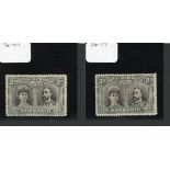 1910-13 Double Head Issue Perforated 14 Two Pence S.G. 127, Black-purple and slate-grey, Long G...