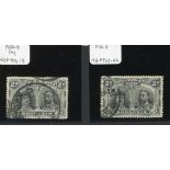 1910-13 Double Head Issue Perforated 14 Two Pence RSC "G", Black and grey-black, No Gash printi...