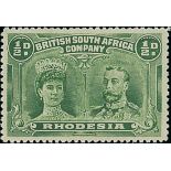 1910-13 Double Head Issue Perforated 14 Half Penny Plate III RJL 9, Deep Dull Green, S.G. 122 A...