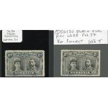 1910-13 Double Head Issue Perforated 14 Two Pence S.G. 130, Black and grey-black, Long Gash pri...